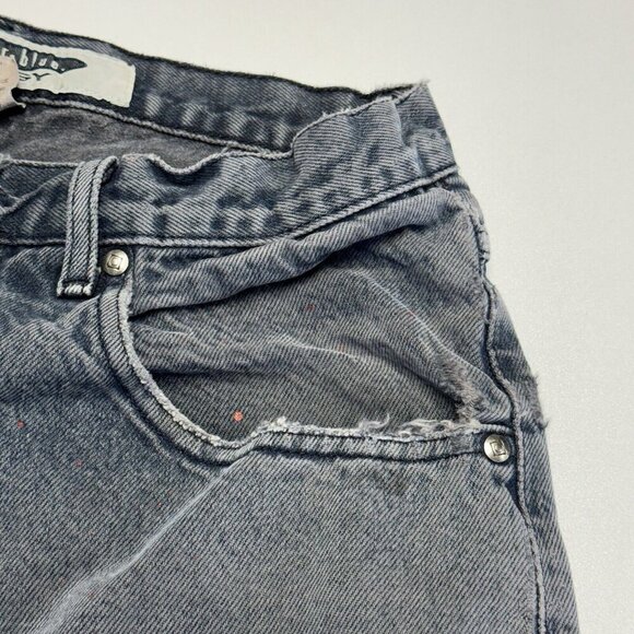 Vintage Anchor Blue Baggy Jeans Mens 32x43 Distressed Patchwork Y2K Skate - Picture 5 of 16